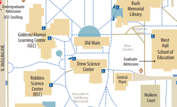 a cropped section of the 51 campus map PDF