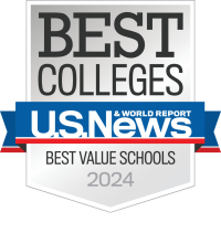 Badge for 51 ranked as best value school by US News and World Report, 2024